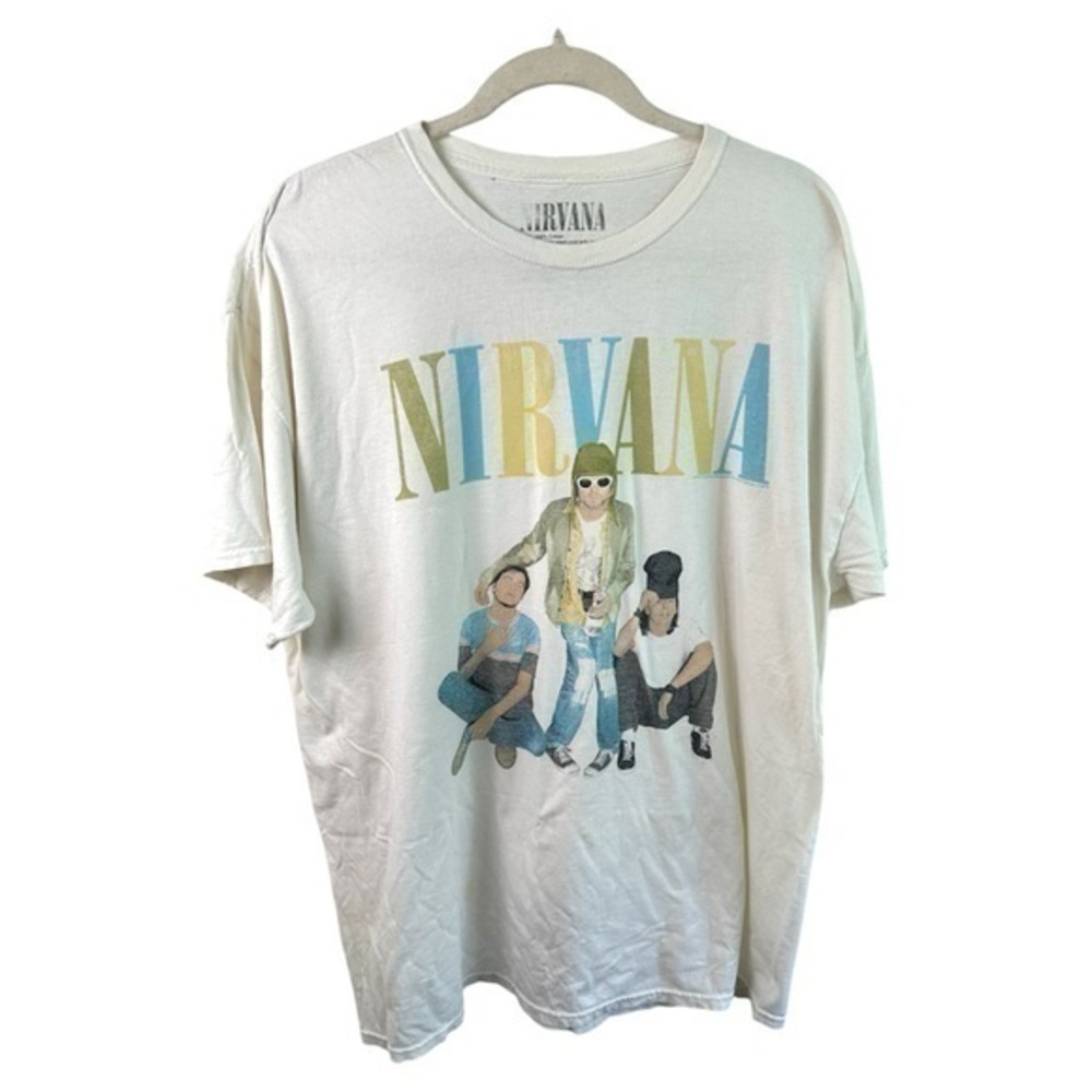 Nirvana Shirt Mens Small Medium Short Sleeve Graphic Modern Band Tee Punk 90s - Picture 1 of 7